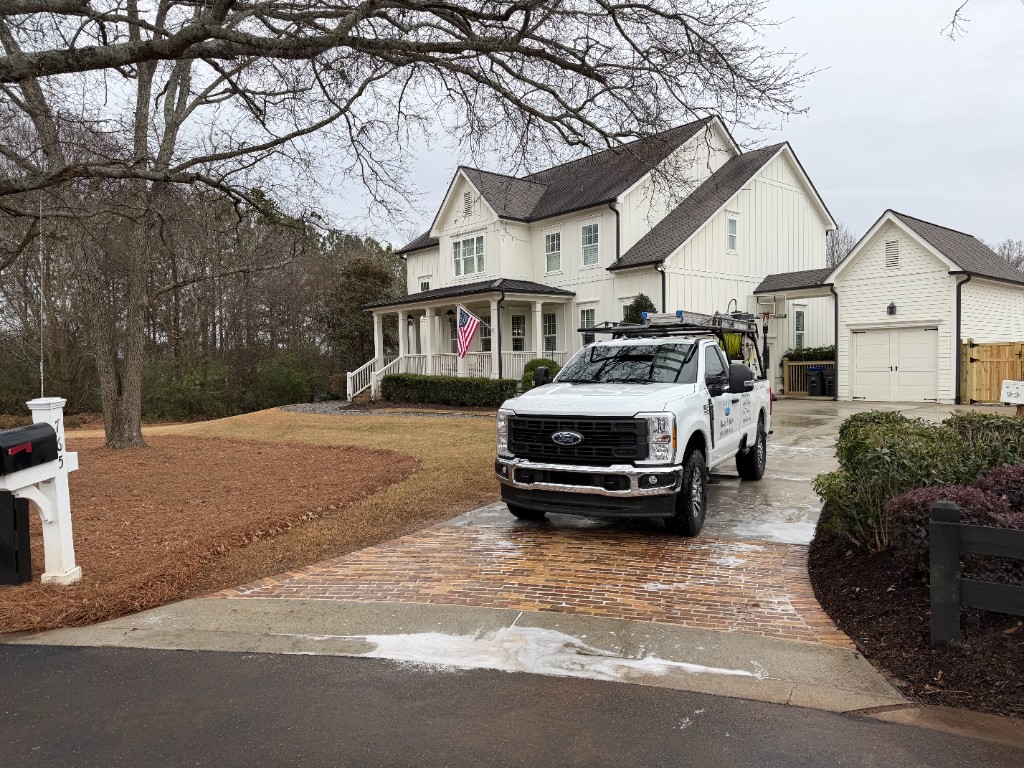 House wash at a North Georgia farmhouse