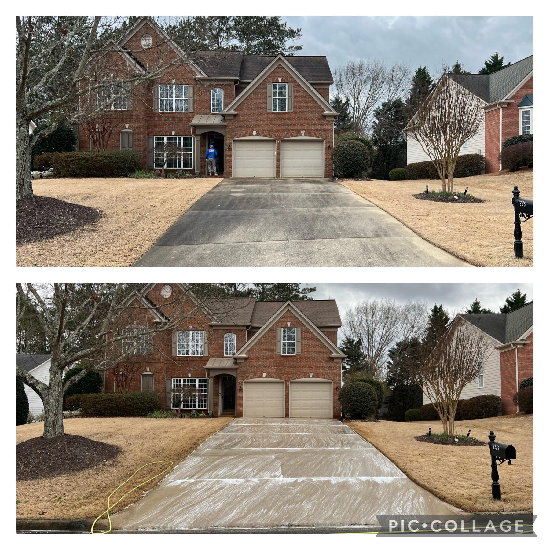 Driveway and concrete cleaning project — Premier Pro Wash North Georgia