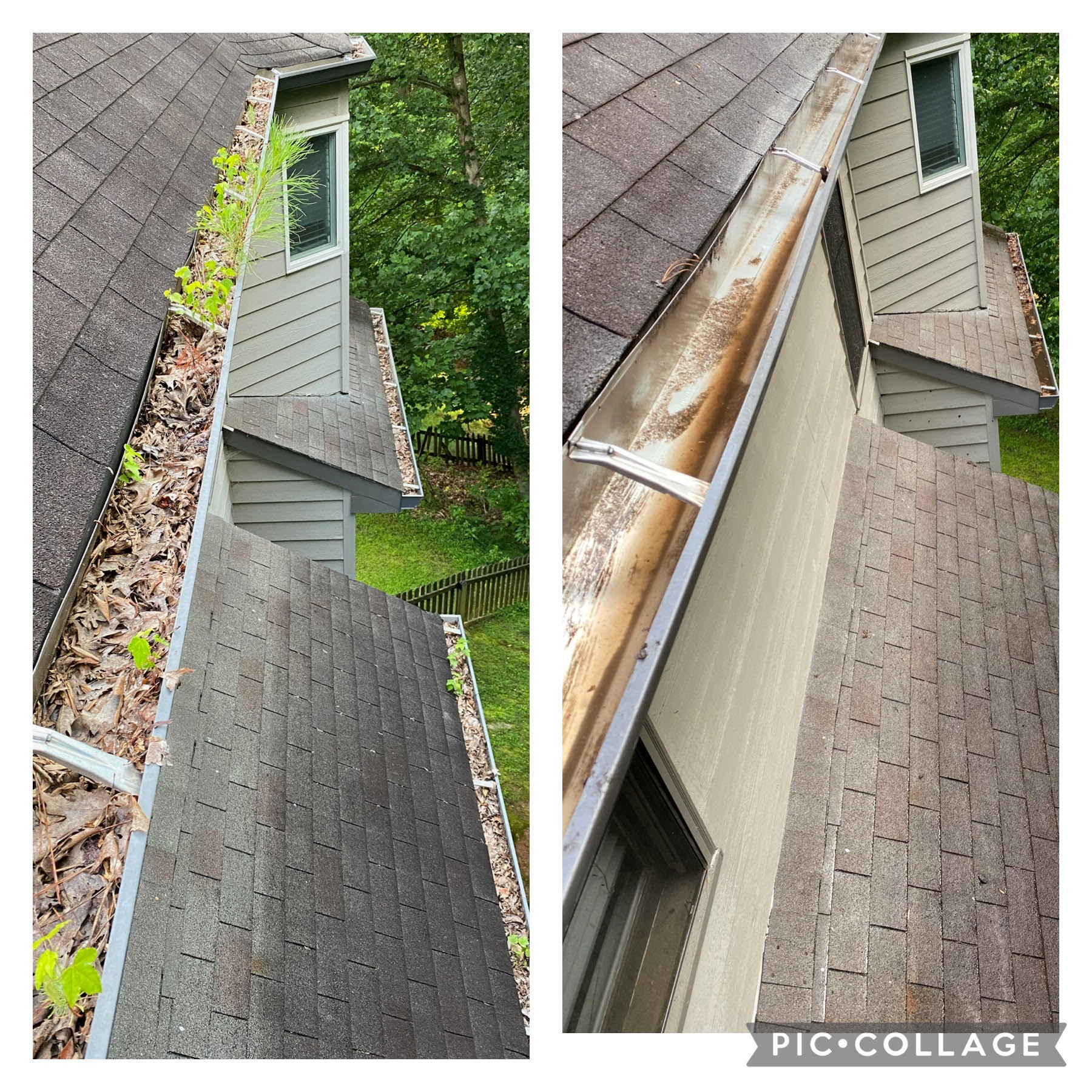 Gutter cleaning project — Premier Pro Wash North Georgia